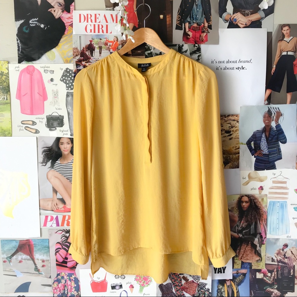 A.n.a Yellow Blouse